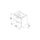 Jika Lyra Plus - Viva Skříňka se 2 zásuvkami pod umyvadlo 60 cm, bílá | H40J3844023001