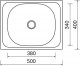 Sinks  - Dřez nerezový CLASSIC 500 V 0,5mm matný, 500x400 mm | STSCLM5004005V